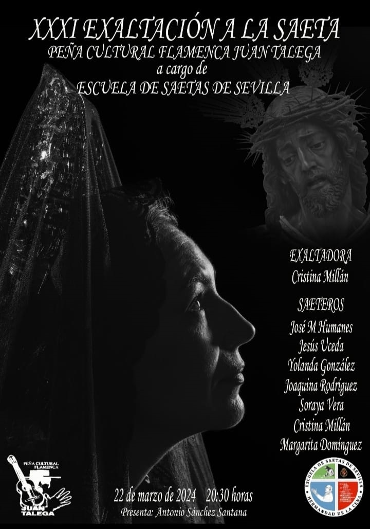 Cartel de presentación de Exaltación a la Saeta en la peña Juan Talega en Dos hermanas